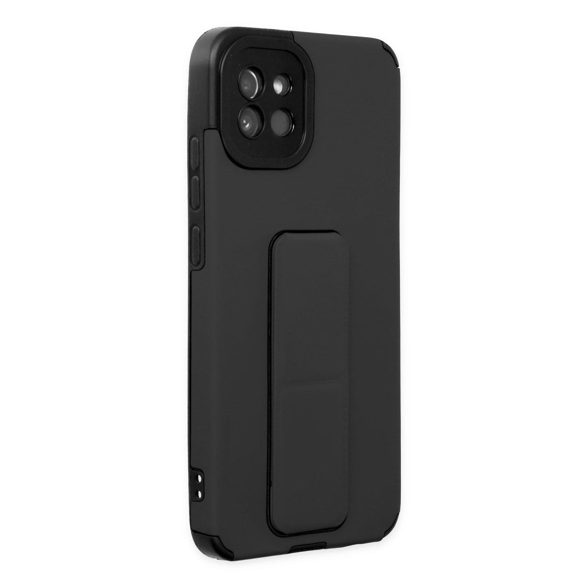 Galaxy A03 Kılıf Mega Standlı Silikon - Siyah