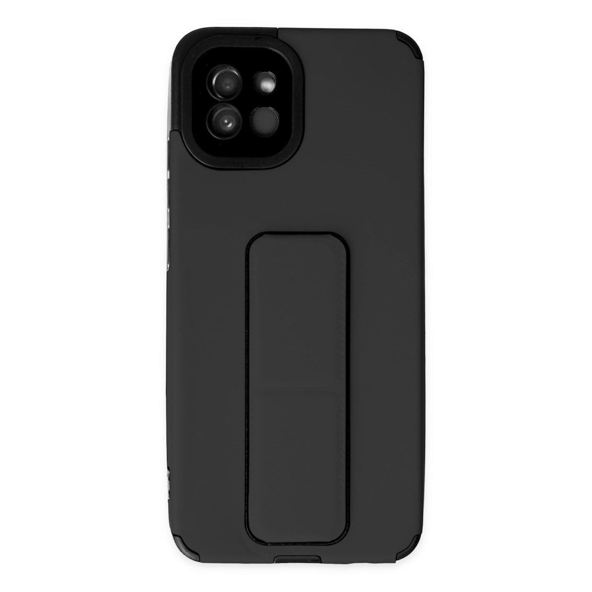 Galaxy A03 Kılıf Mega Standlı Silikon - Siyah