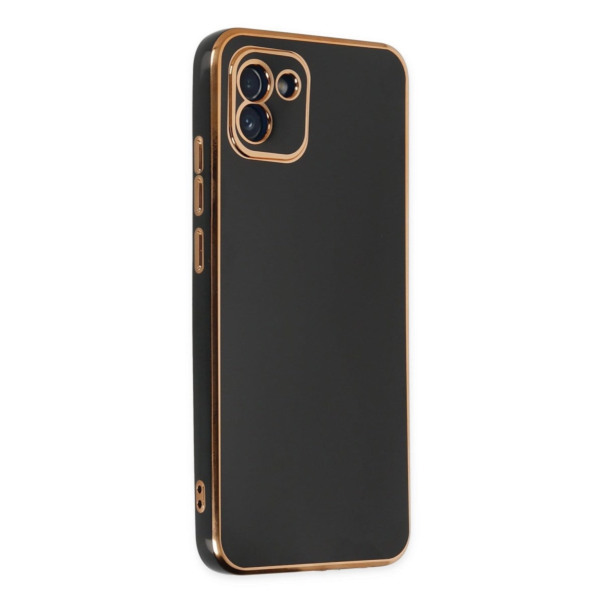 Galaxy A03 Kılıf Volet Silikon - Siyah