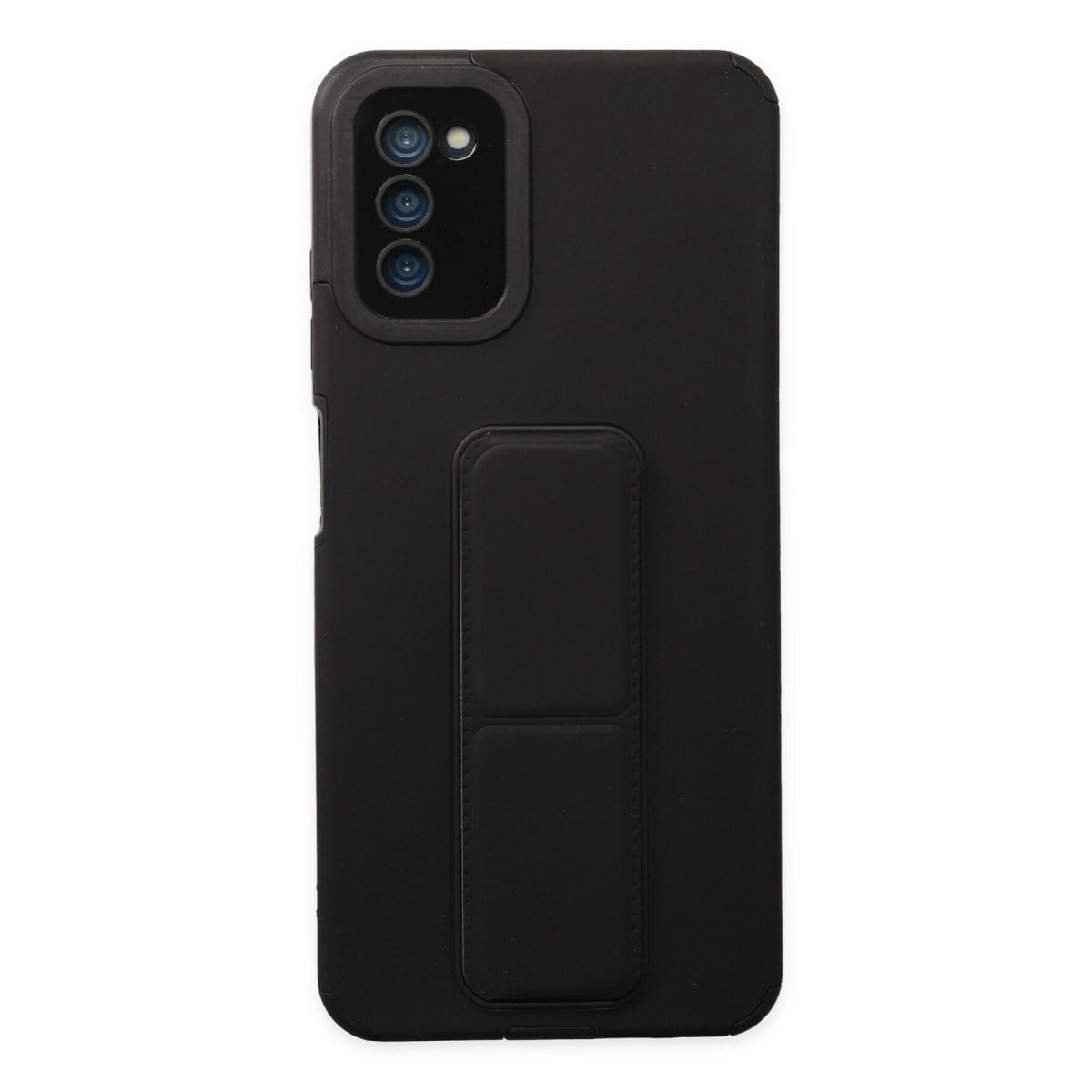 Galaxy A03S Kılıf Mega Standlı Silikon - Siyah