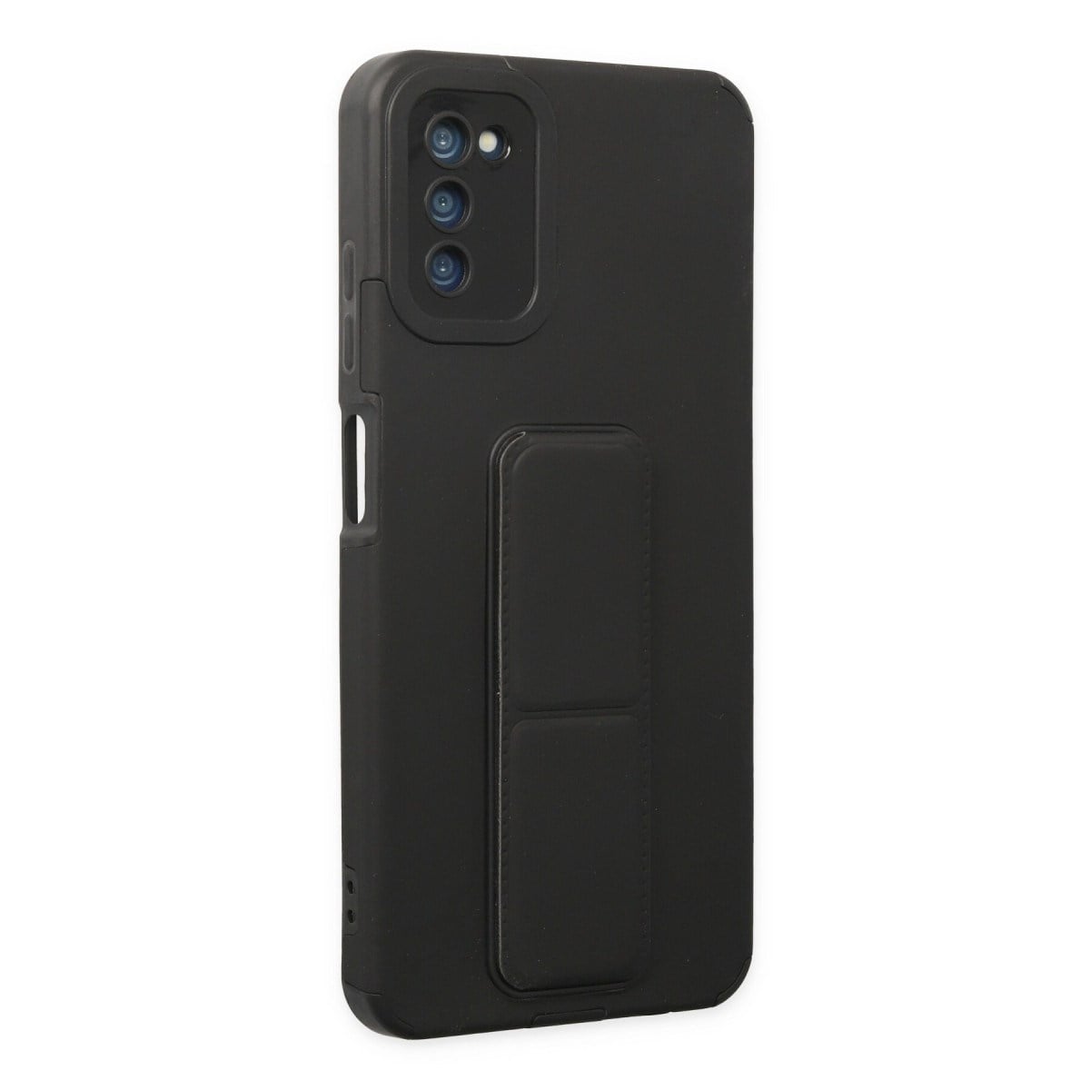 Galaxy A03S Kılıf Mega Standlı Silikon - Siyah