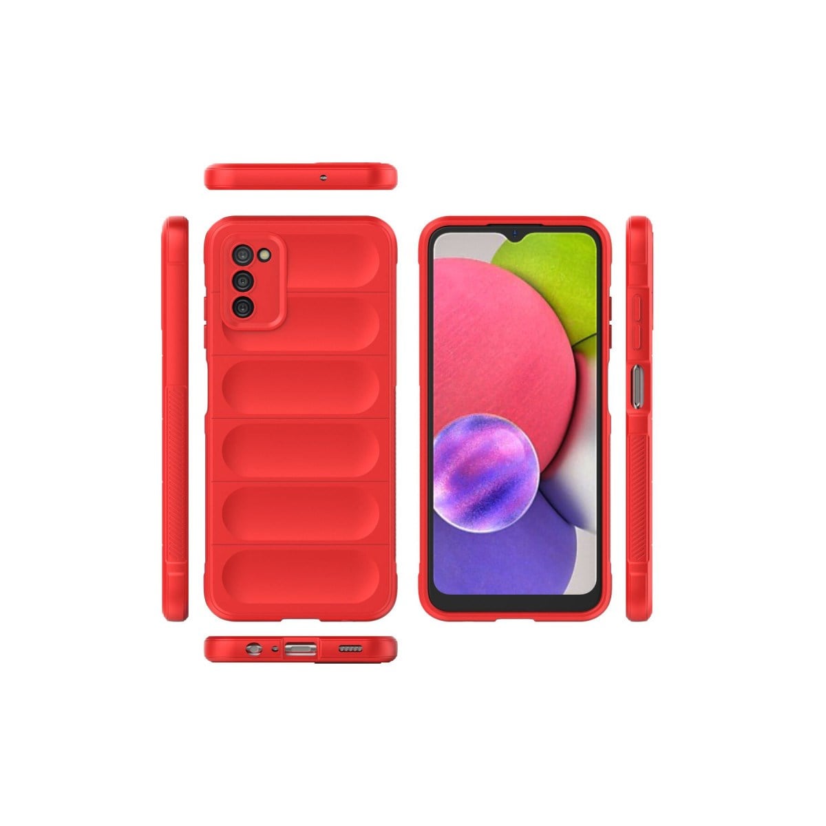 Galaxy A03S Kılıf Optimum Silikon - Kırmızı