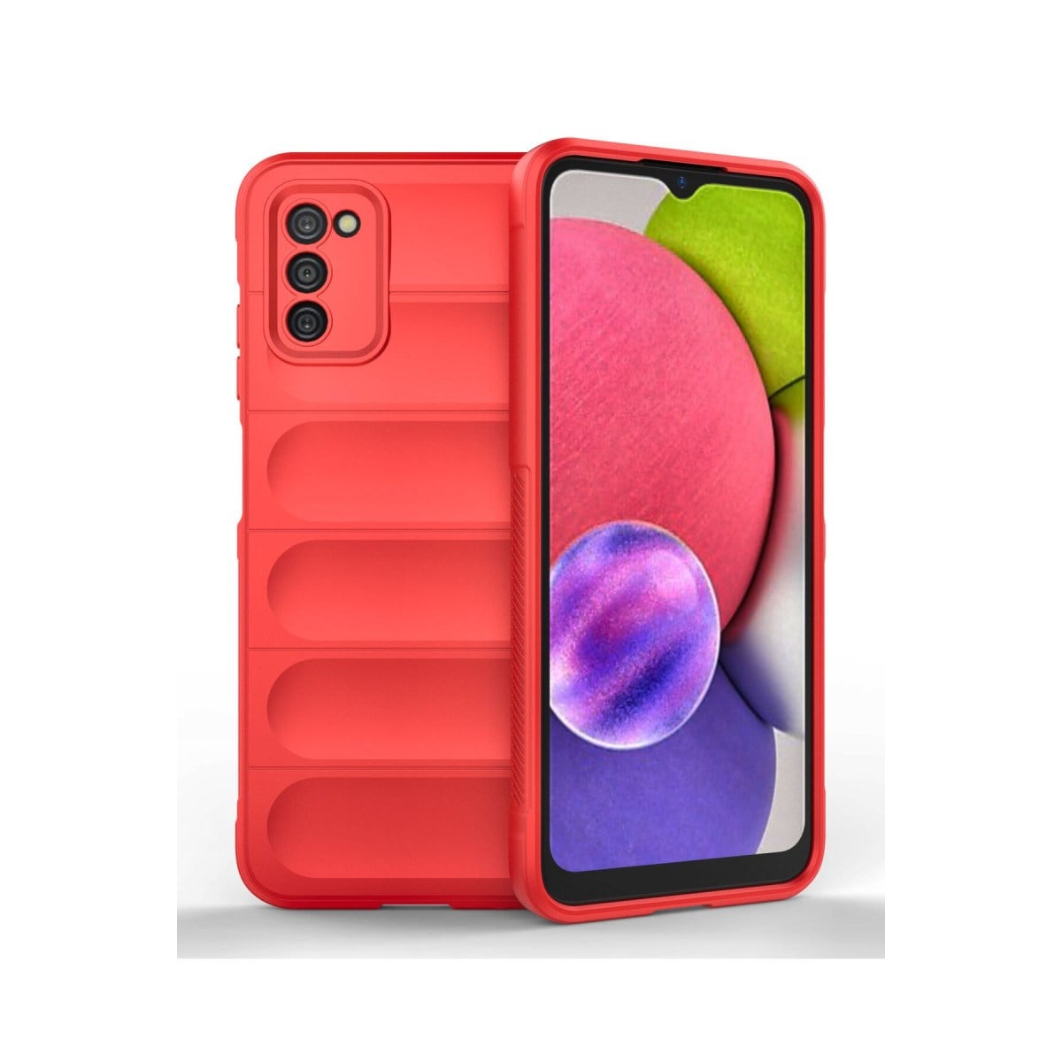 Galaxy A03S Kılıf Optimum Silikon - Kırmızı