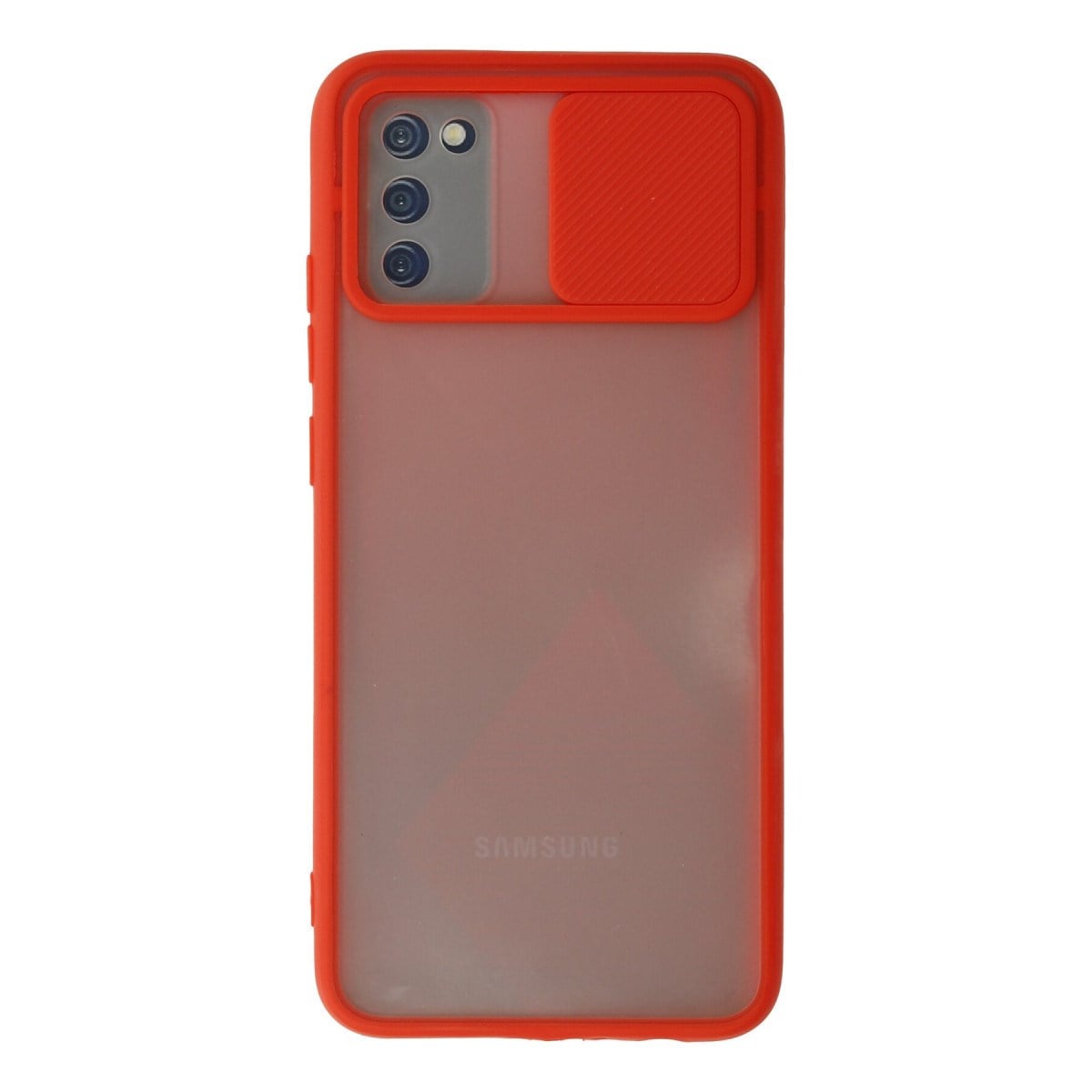 Galaxy A03S Kılıf Palm Buzlu Kamera Sürgülü Silikon - Kırmızı