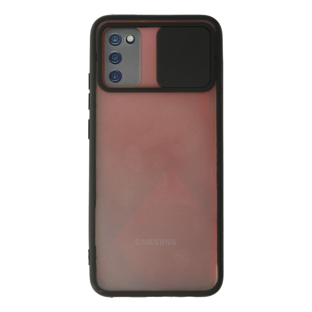 Galaxy A03S Kılıf Palm Buzlu Kamera Sürgülü Silikon - Siyah