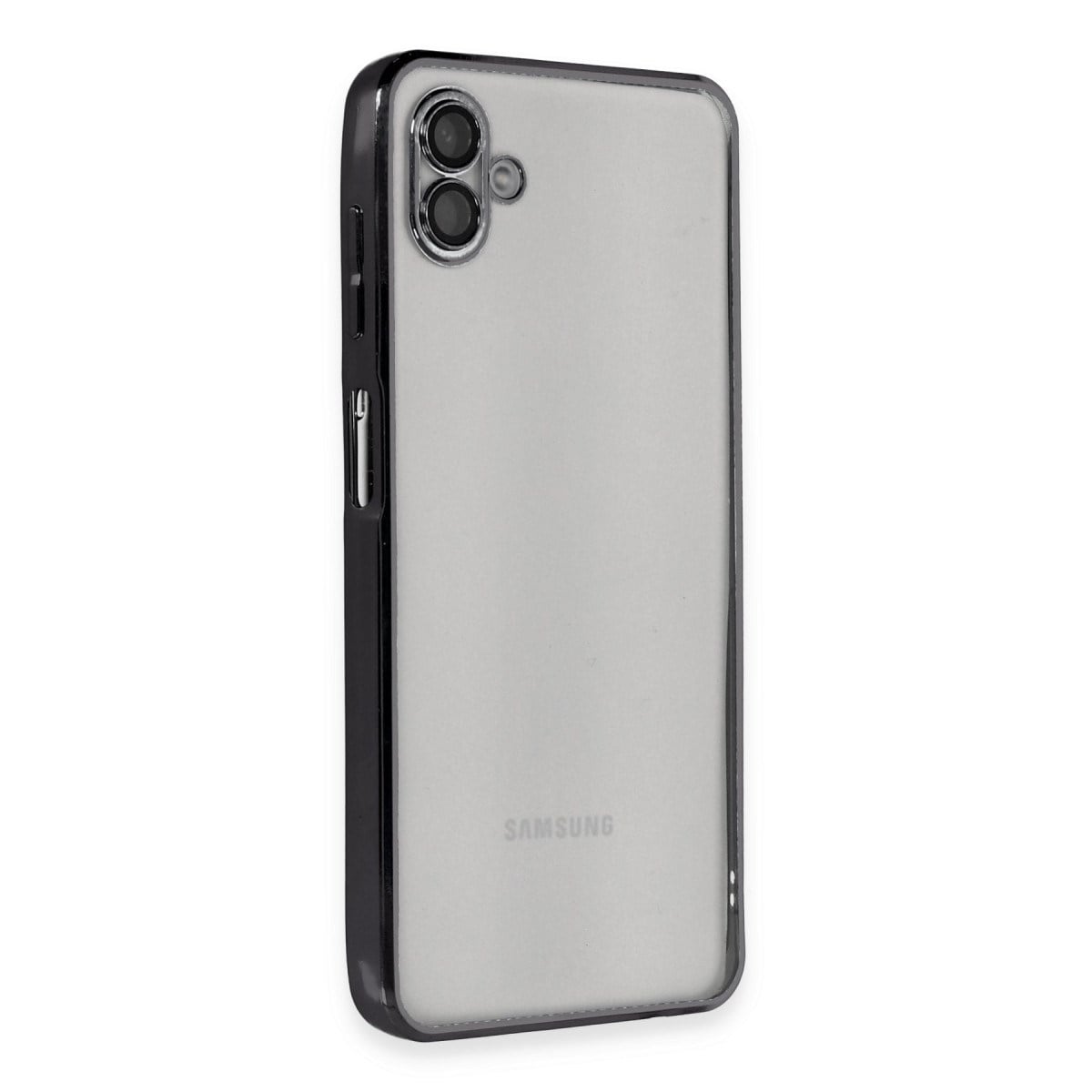 Galaxy A04 Kılıf Razer Lensli Silikon - Siyah