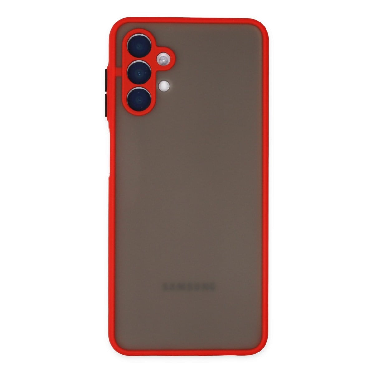 Galaxy A04S Kılıf Montreal Silikon Kapak - Kırmızı