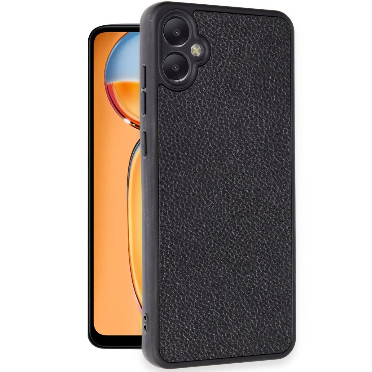 Galaxy A05 Kılıf Aras Deri Kapak - Siyah