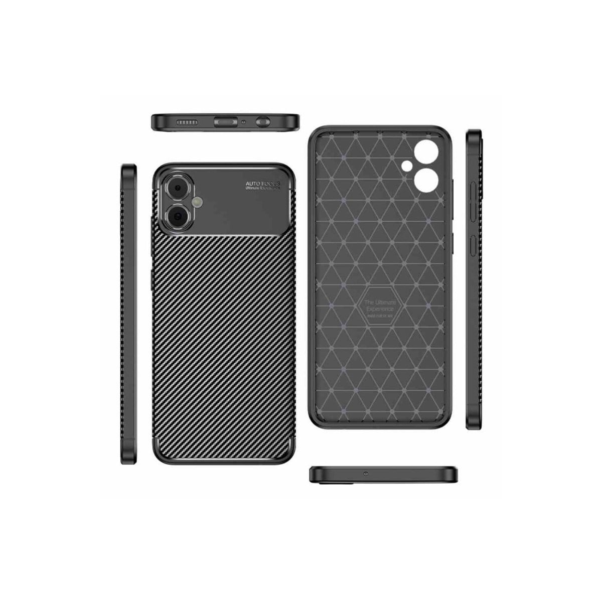 Galaxy A05 Kılıf Auto Focus Karbon Kapak - Siyah