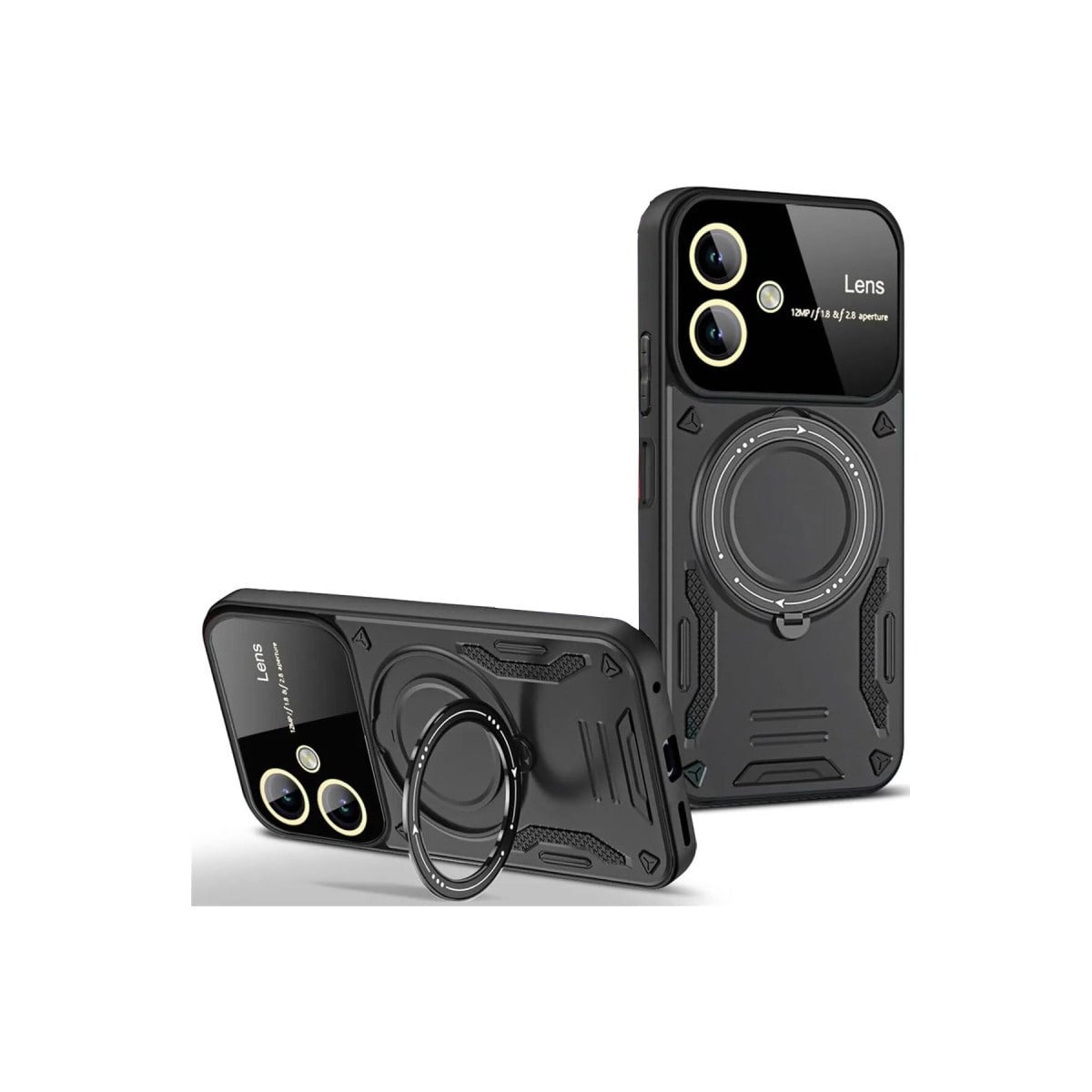 Galaxy A05 Kılıf Joy Lens Standlı Kapak - Siyah