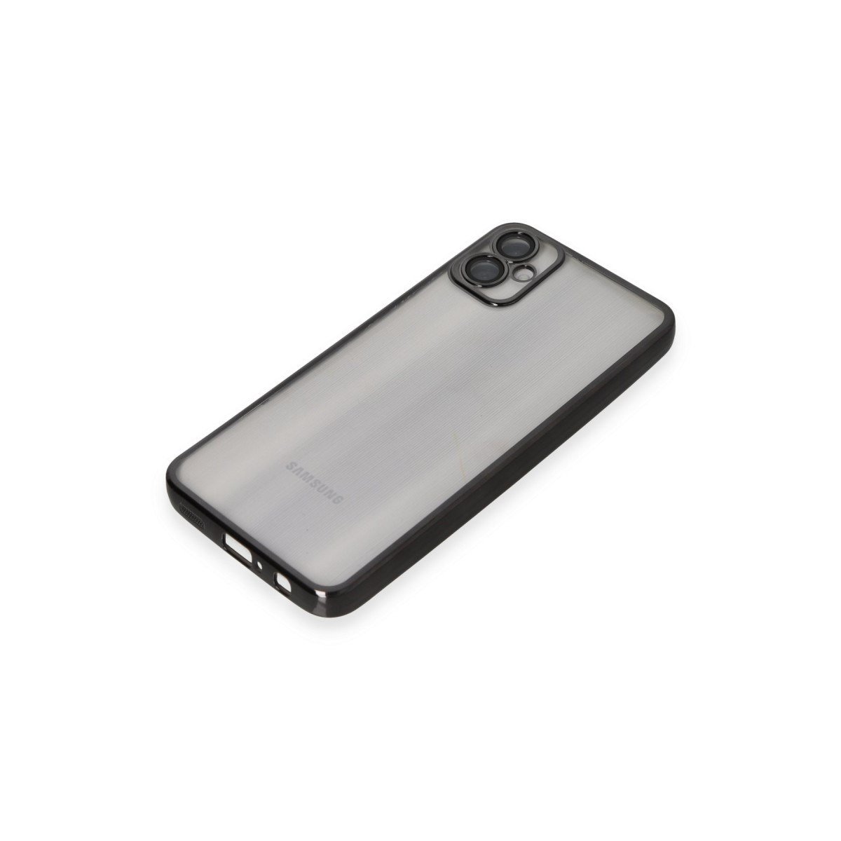 Galaxy A05 Kılıf Razer Lensli Silikon - Siyah