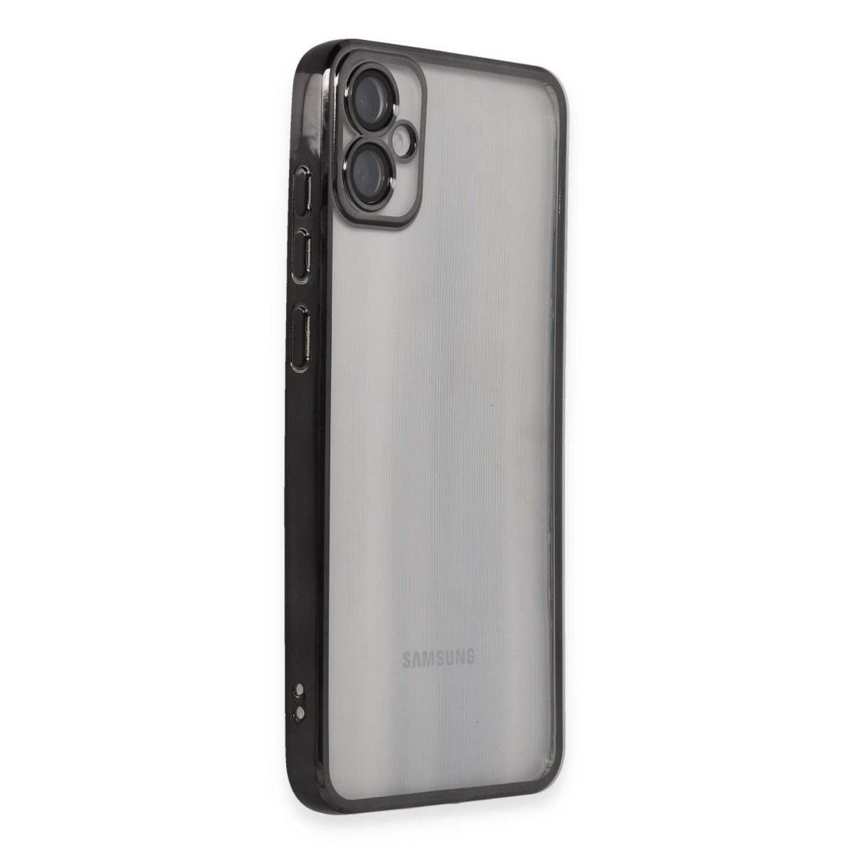 Galaxy A05 Kılıf Razer Lensli Silikon - Siyah