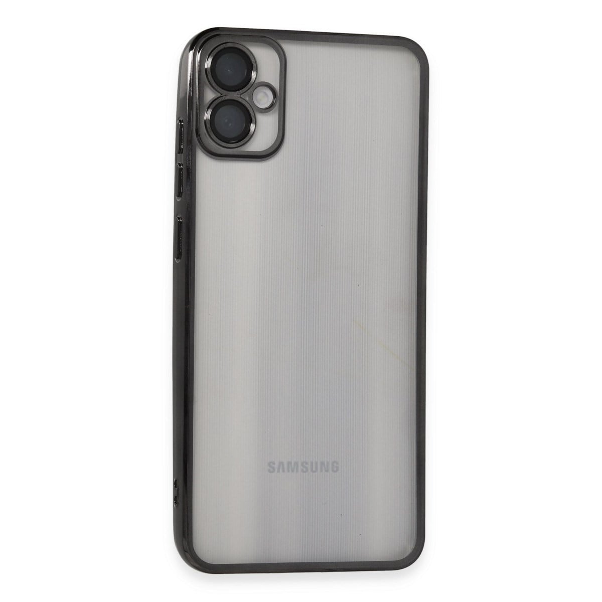 Galaxy A05 Kılıf Razer Lensli Silikon - Siyah
