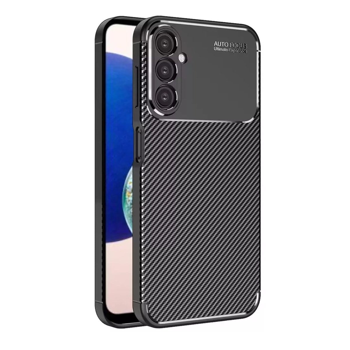 Galaxy A05S Kılıf Auto Focus Karbon Kapak - Siyah