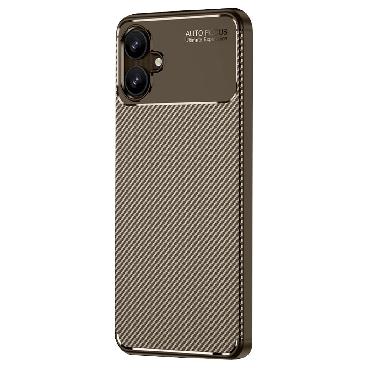 Galaxy A06 Kılıf Auto Focus Karbon Kapak - Kahverengi