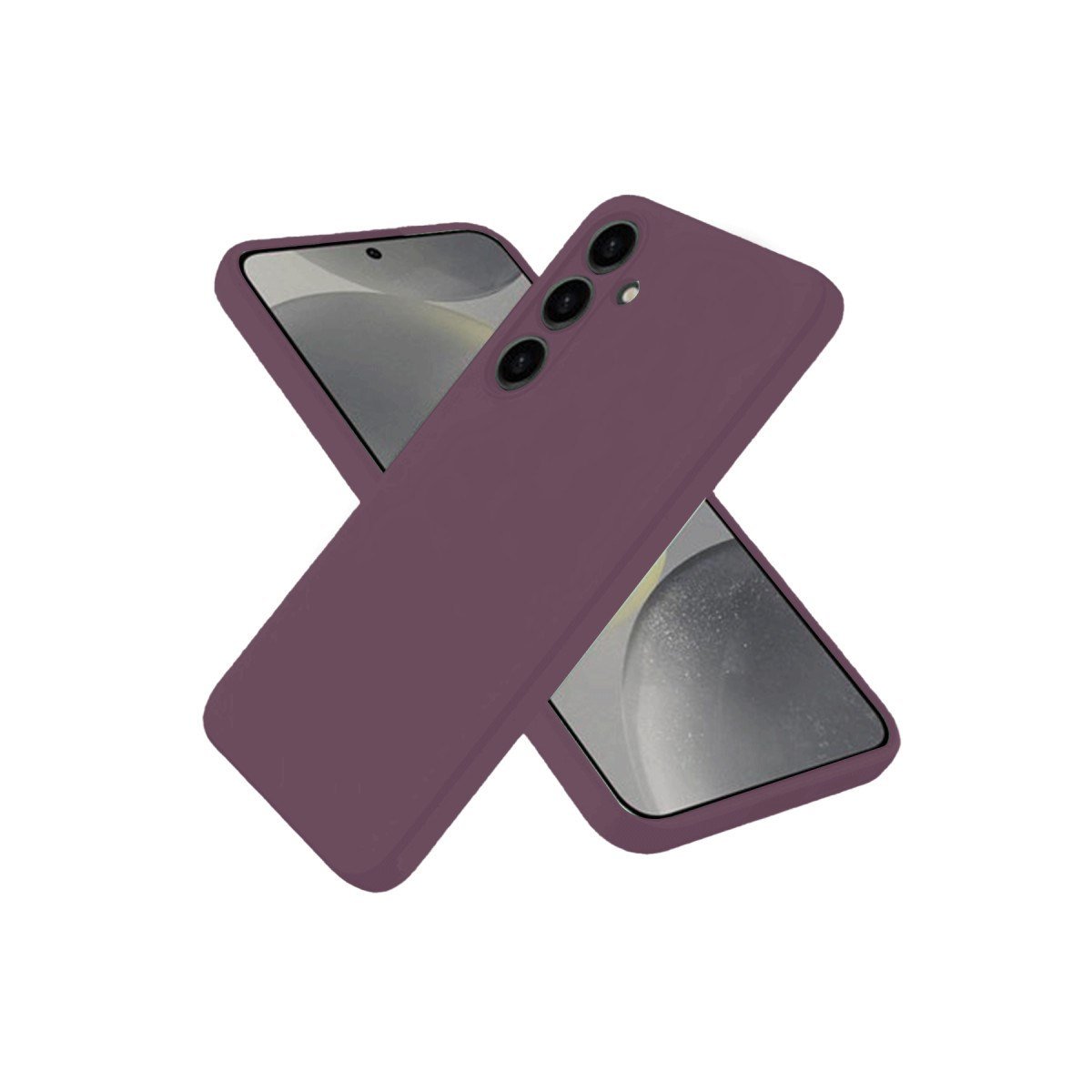Galaxy A06 Kılıf First Silikon - Mürdüm