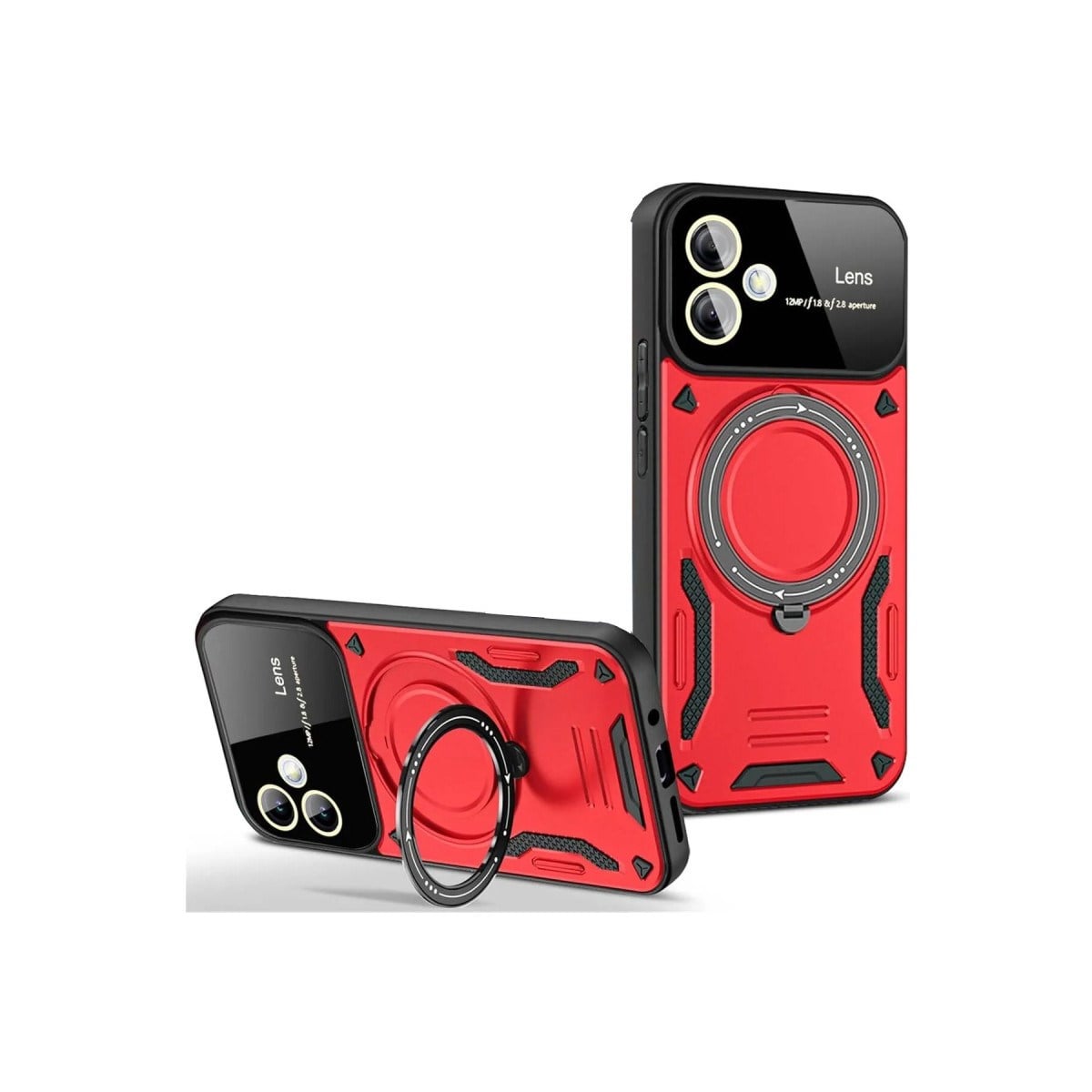Galaxy A06 Kılıf Joy Lens Standlı Kapak - Kırmızı