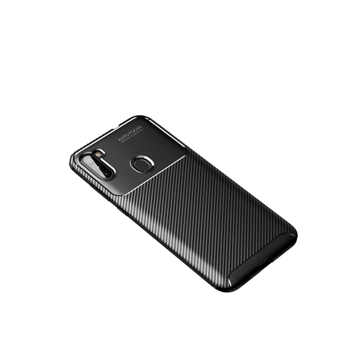 Galaxy A11 Kılıf Auto Focus Karbon Kapak - Siyah
