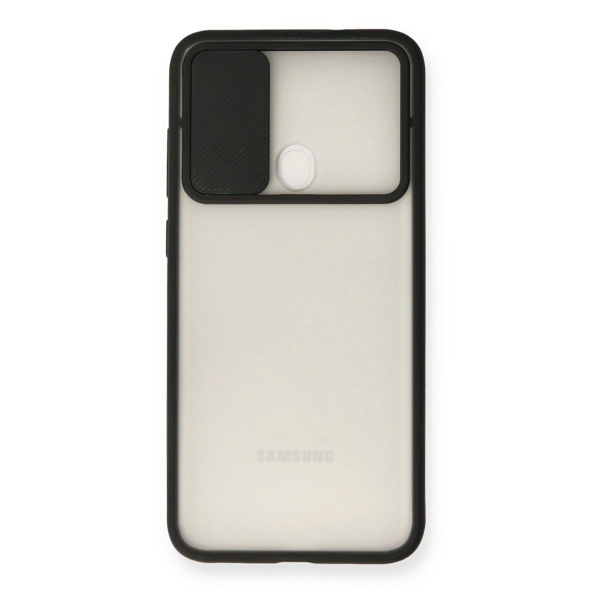 Galaxy A11 Kılıf Palm Buzlu Kamera Sürgülü Silikon - Siyah