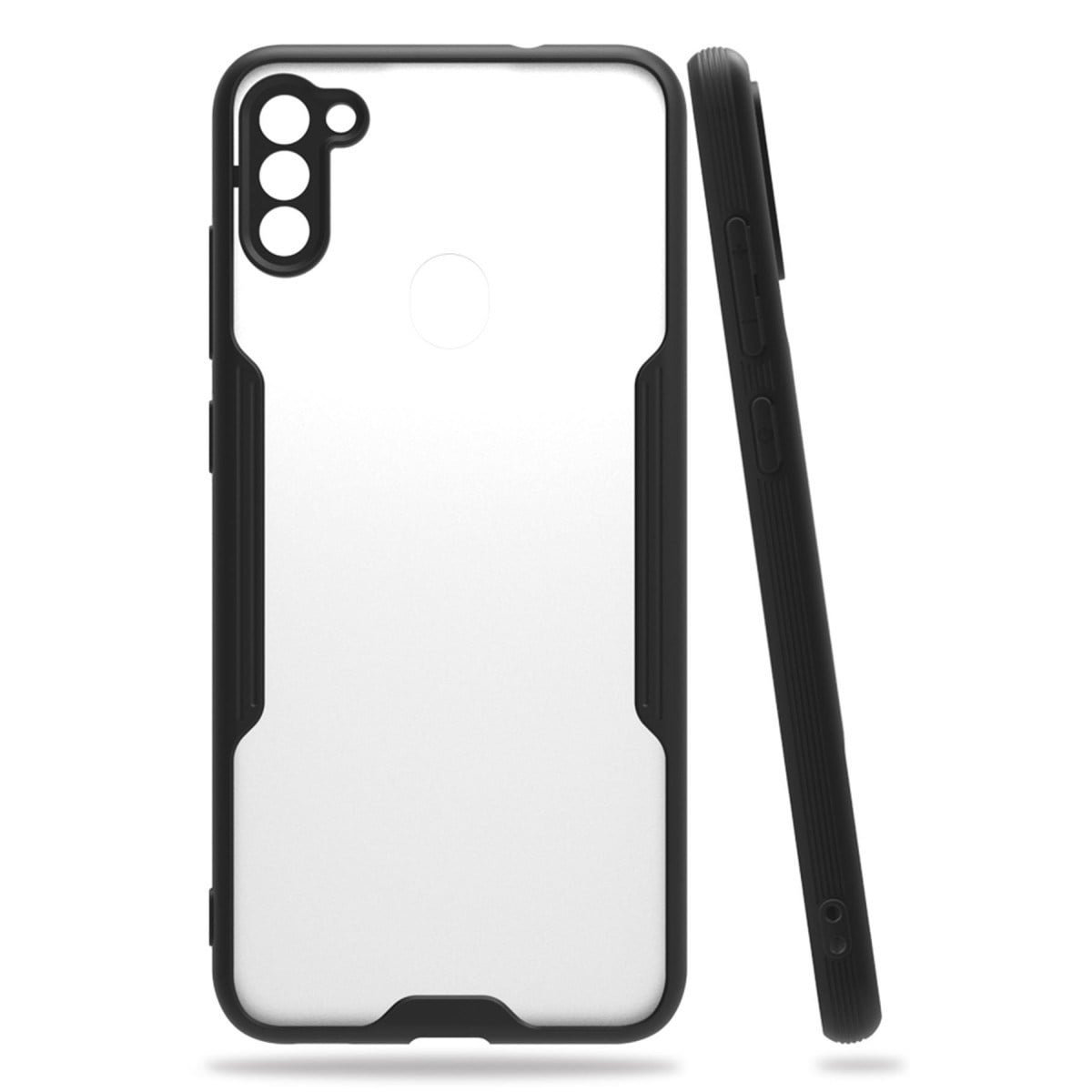Galaxy A11 Kılıf Platin Silikon - Siyah