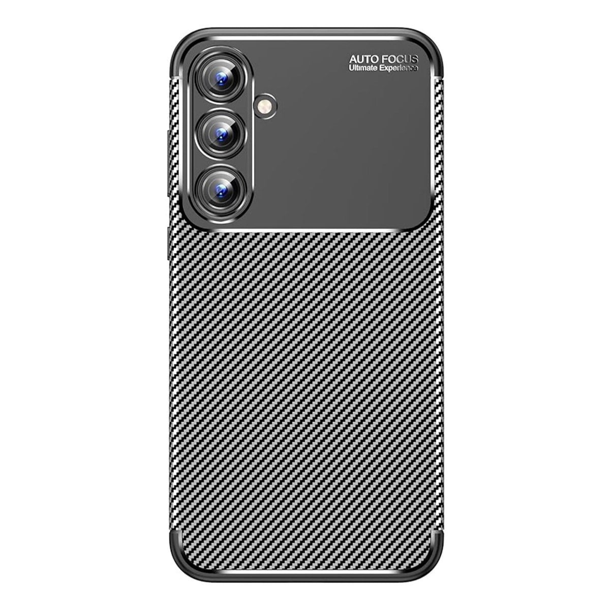 Galaxy A15 4G Kılıf Auto Focus Karbon Kapak - Siyah
