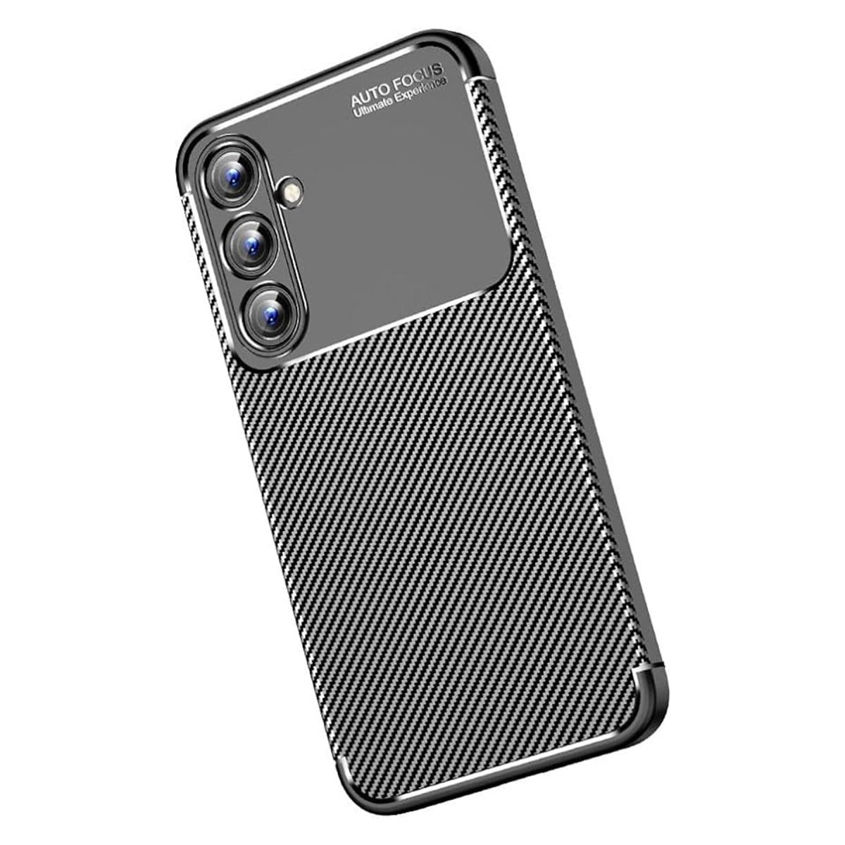Galaxy A15 4G Kılıf Auto Focus Karbon Kapak - Siyah