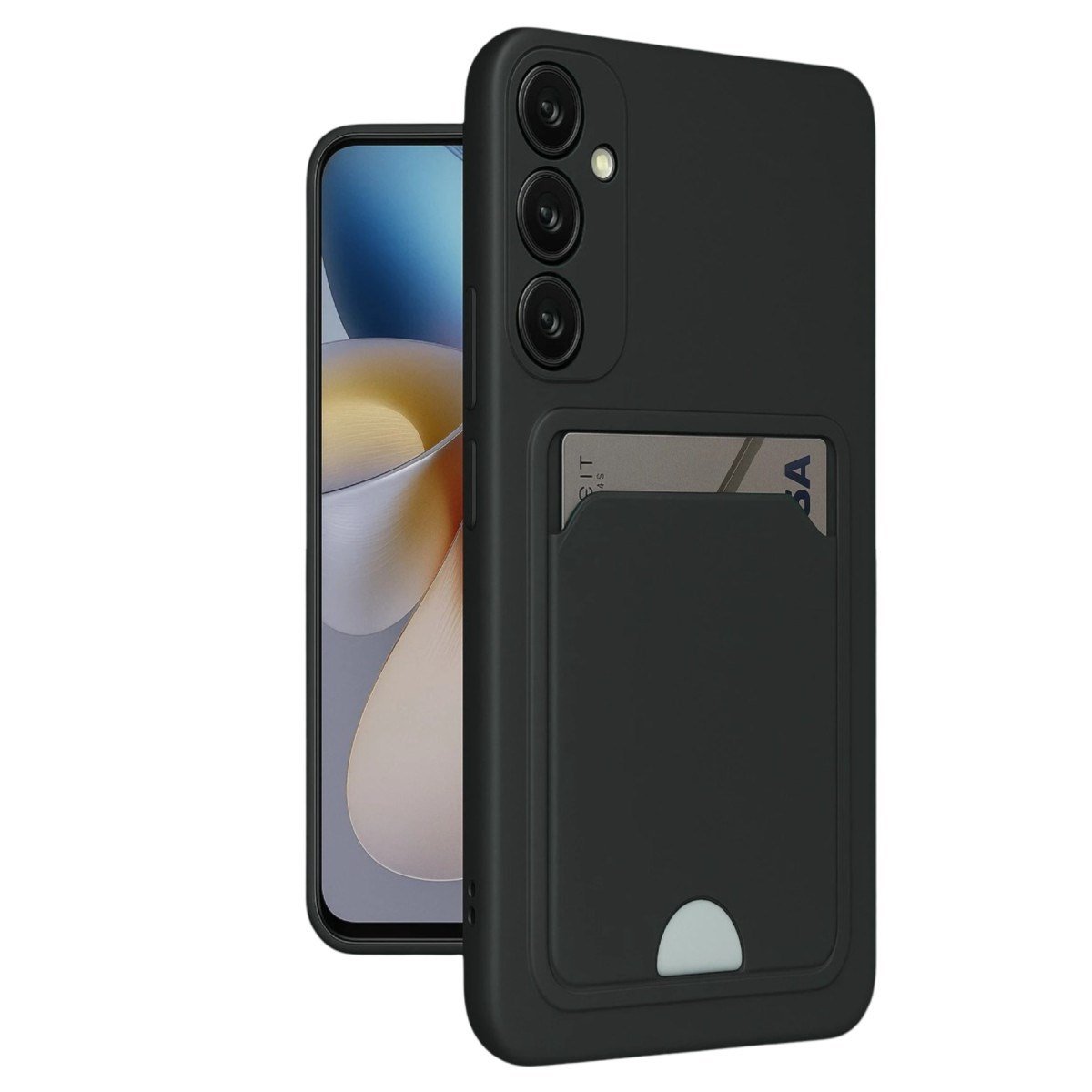 Galaxy A16 5G Kılıf Kelvin Kartvizitli Silikon - Siyah