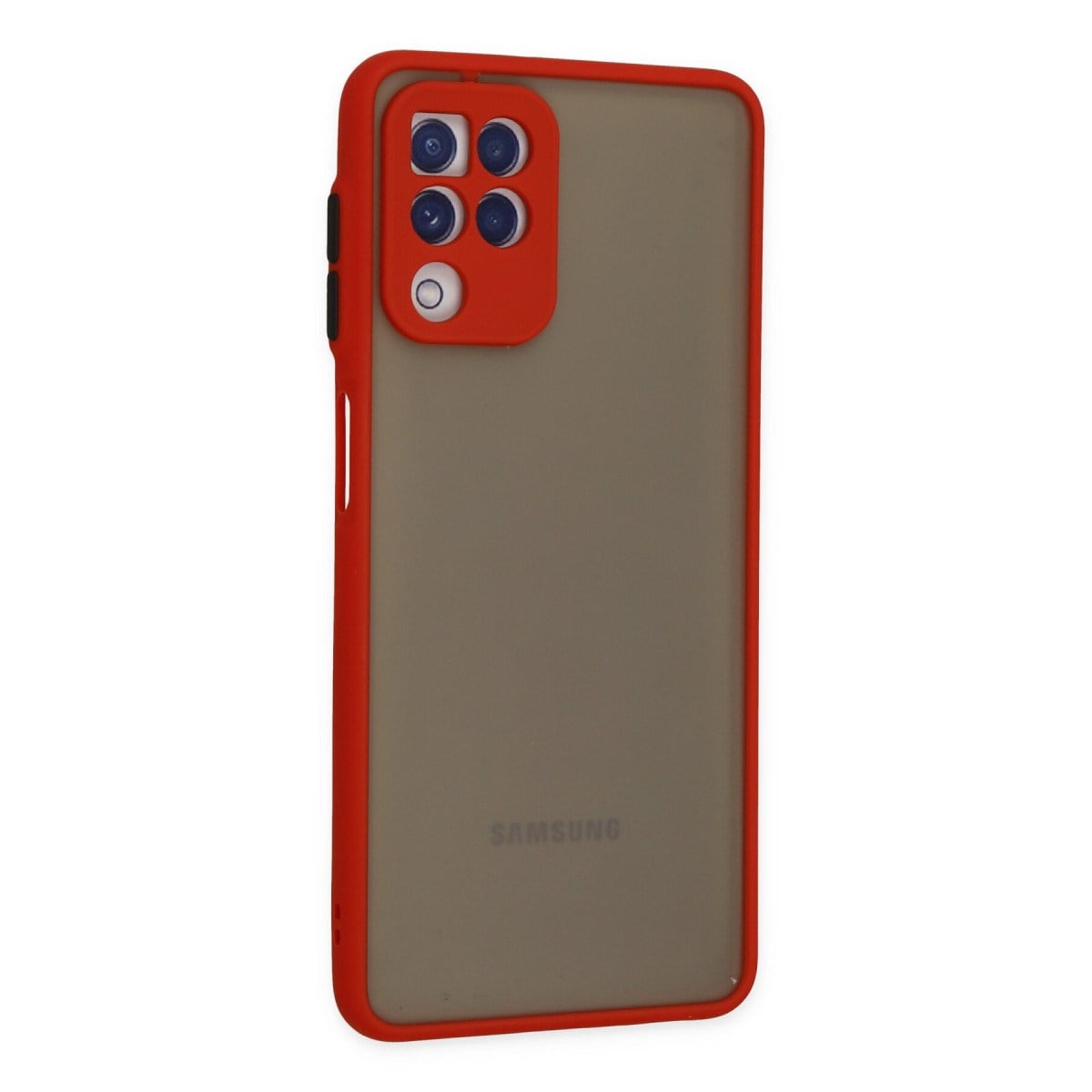Galaxy A22 Kılıf Montreal Silikon Kapak - Kırmızı