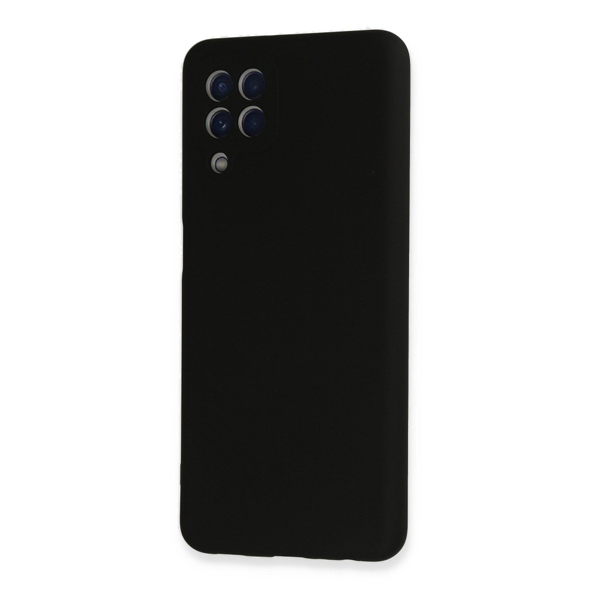 Galaxy A22 Kılıf Nano içi Kadife Silikon - Siyah