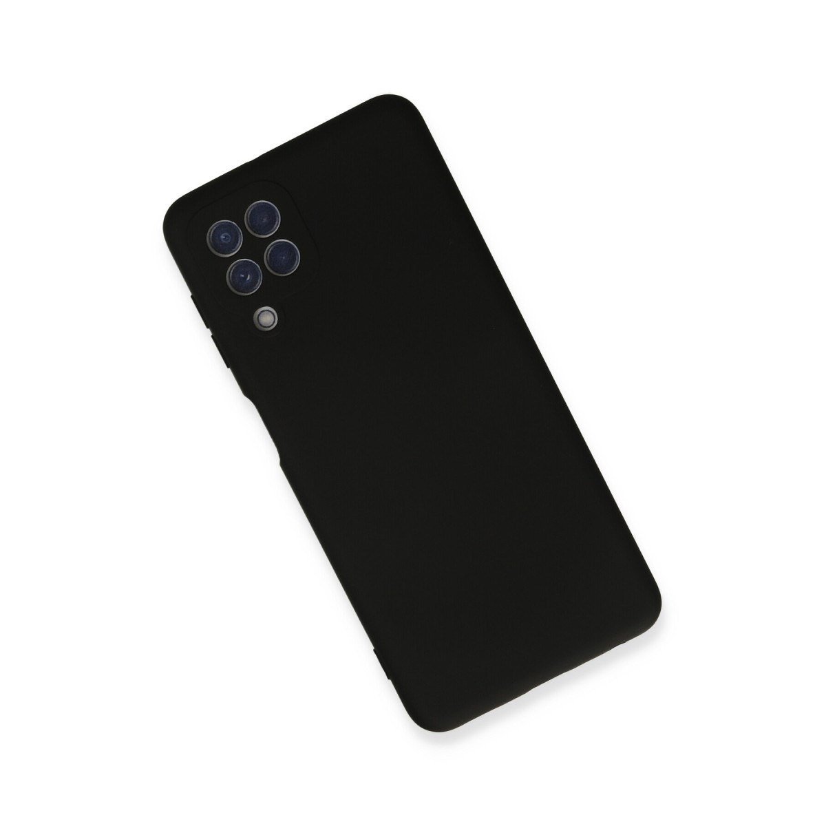 Galaxy A22 Kılıf Nano içi Kadife Silikon - Siyah