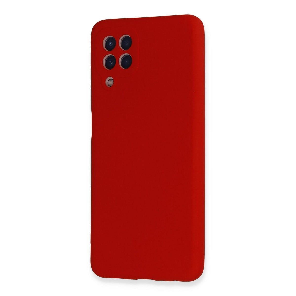 Galaxy A22 Kılıf Nano içi Kadife Silikon - Kırmızı