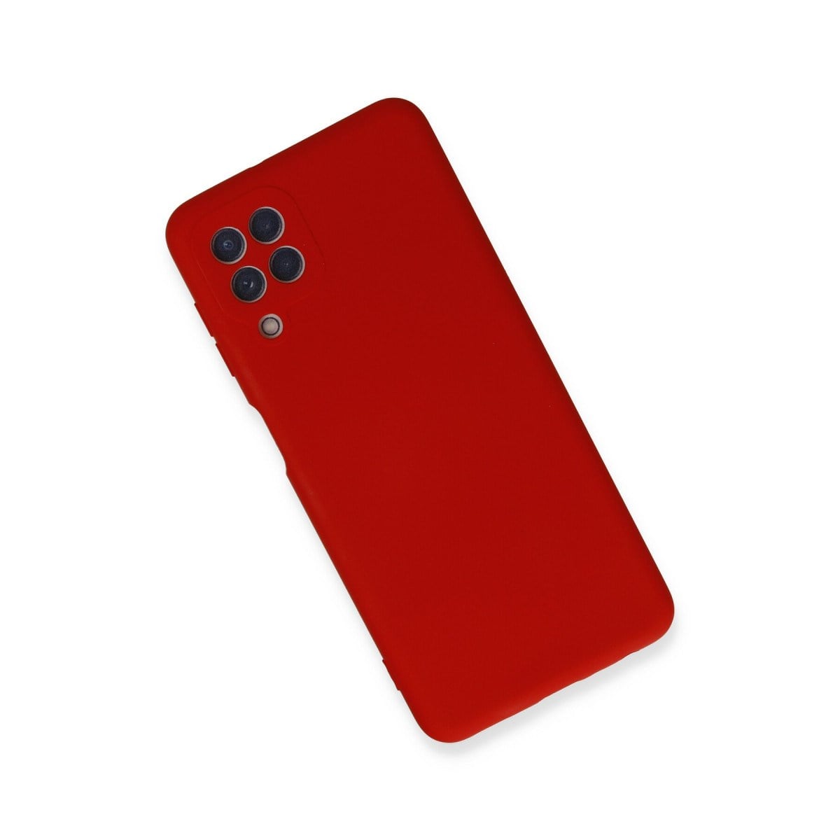 Galaxy A22 Kılıf Nano içi Kadife Silikon - Kırmızı
