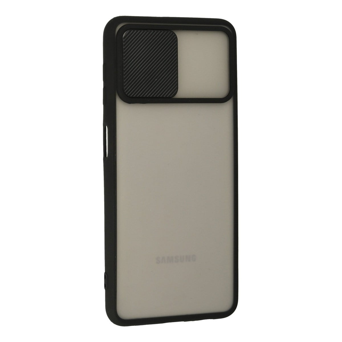 Galaxy A22 Kılıf Palm Buzlu Kamera Sürgülü Silikon - Siyah