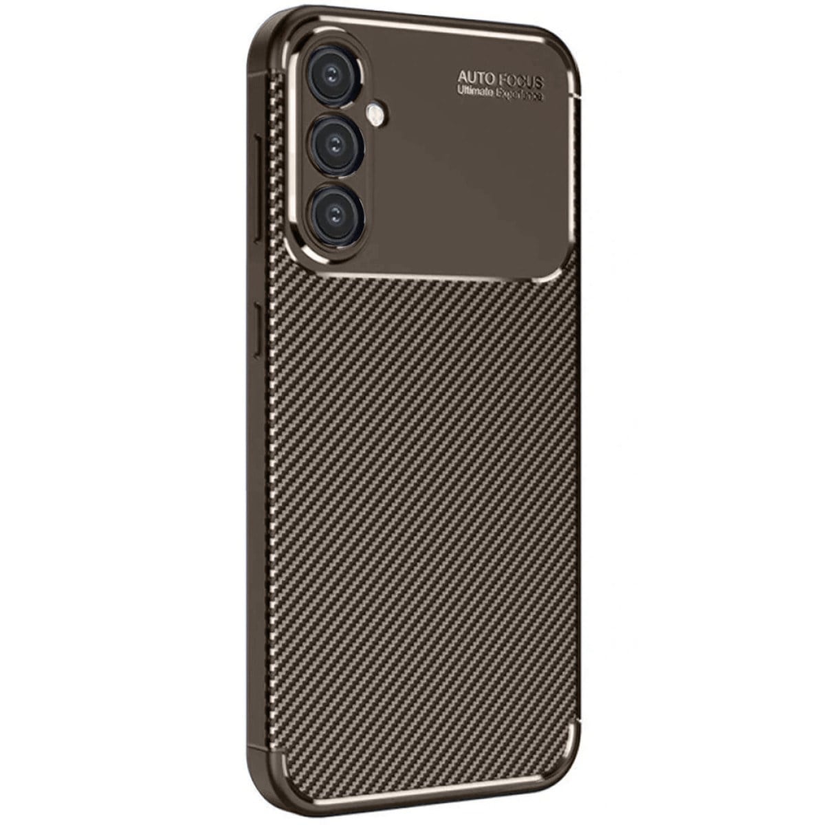 Galaxy A26 Kılıf Auto Focus Karbon Kapak - Kahverengi