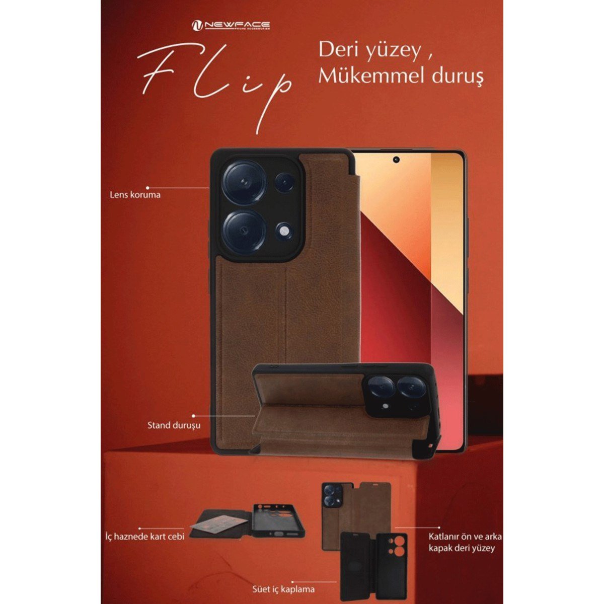 Galaxy A35 5G Kılıf Flip Cover - Siyah