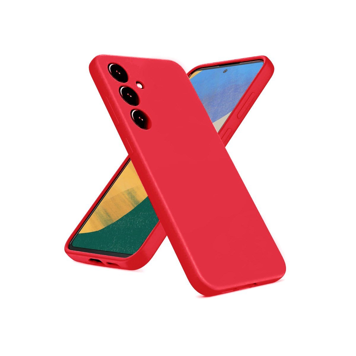 Galaxy A36 Kılıf Nano içi Kadife Silikon - Kırmızı