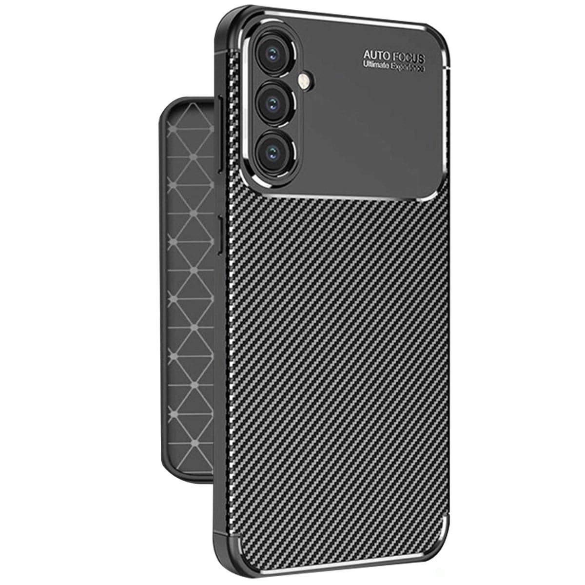 Galaxy A56 Kılıf Auto Focus Karbon Kapak - Siyah