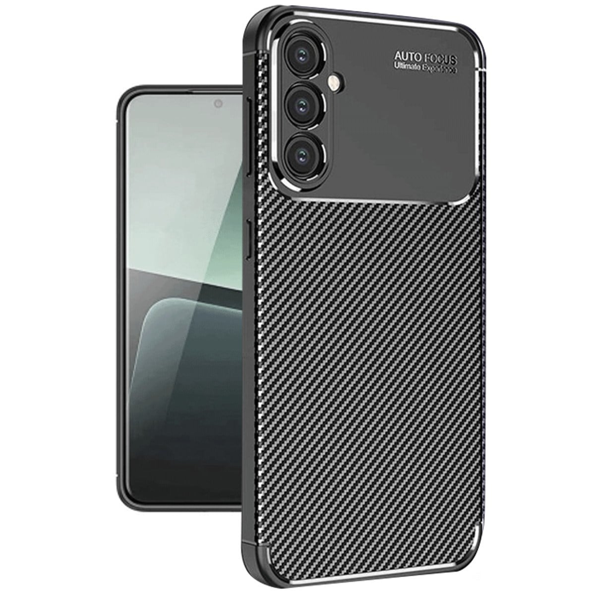 Galaxy A56 Kılıf Auto Focus Karbon Kapak - Siyah