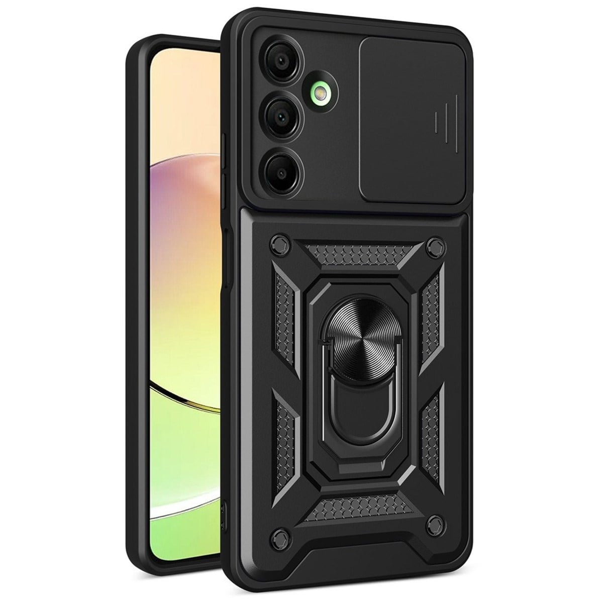 Galaxy A56 Kılıf Pars Lens Yüzüklü Silikon - Siyah