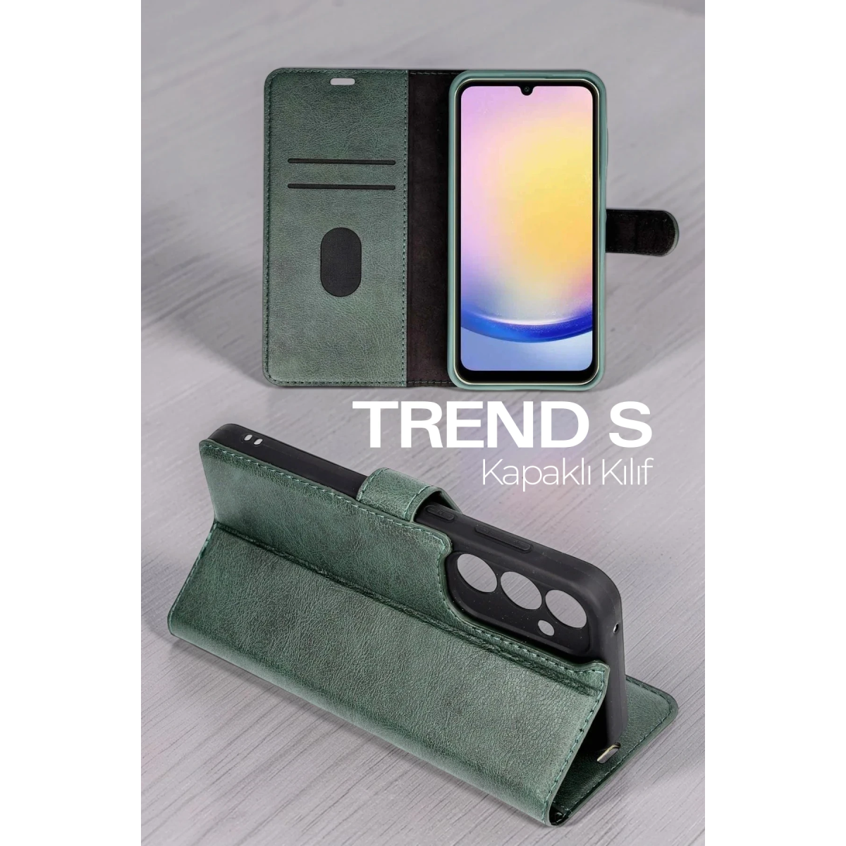 Galaxy A57 5G Trend S Plus Kapaklı Kılıf - Siyah