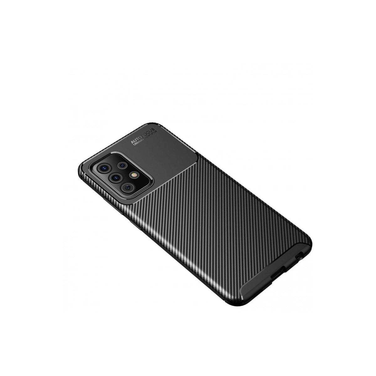 Galaxy A72 Kılıf Auto Focus Karbon Kapak - Siyah
