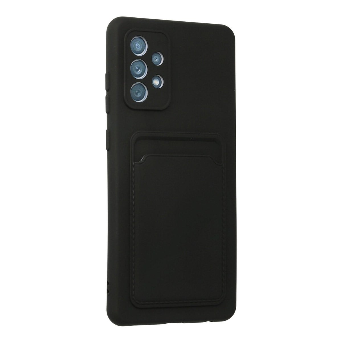 Galaxy A72 Kılıf Kelvin Kartvizitli Silikon - Siyah