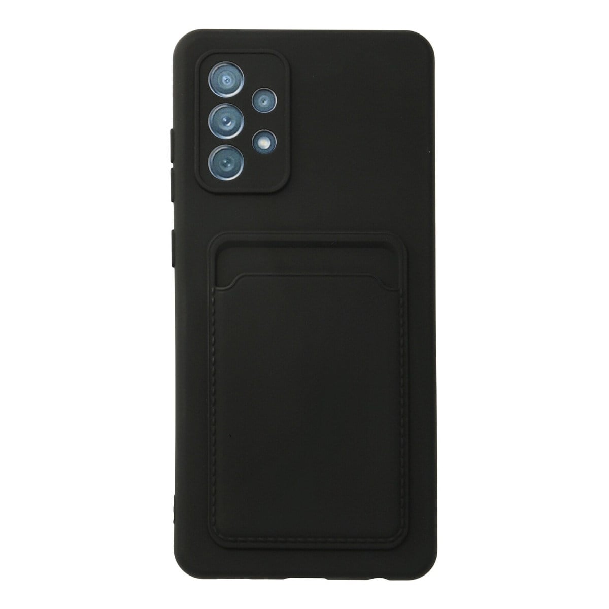 Galaxy A72 Kılıf Kelvin Kartvizitli Silikon - Siyah