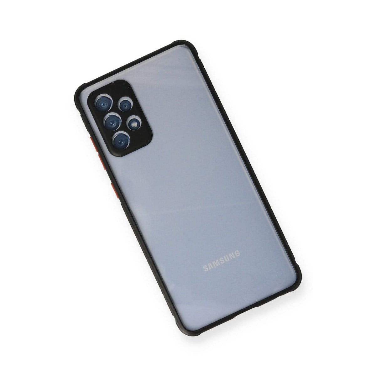 Galaxy A72 Kılıf Miami Şeffaf Silikon - Siyah