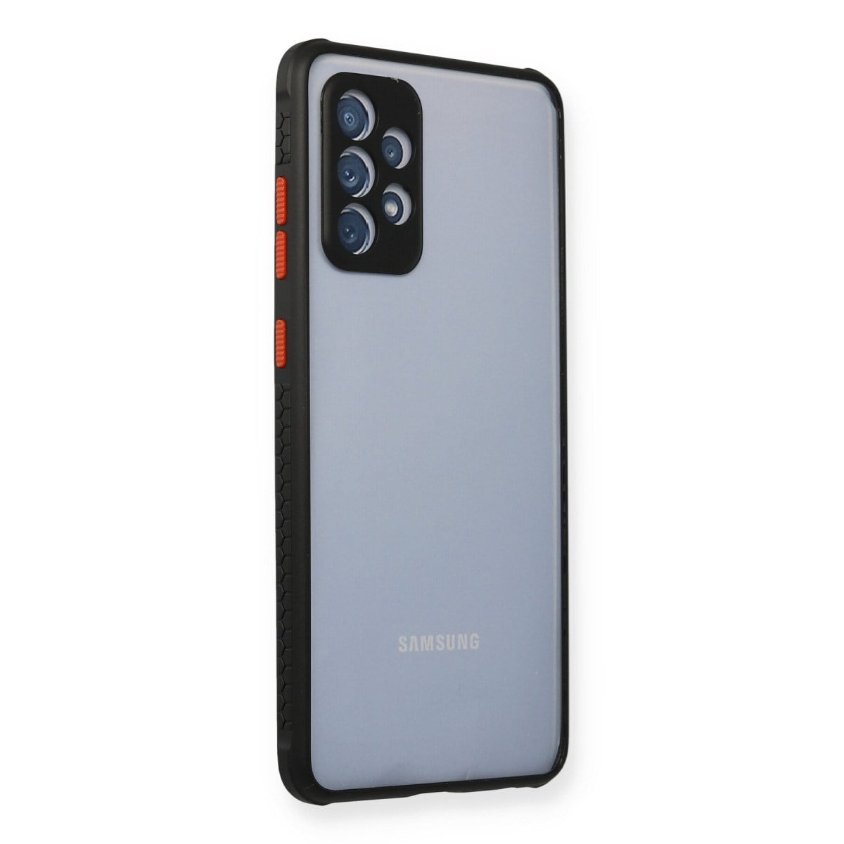 Galaxy A72 Kılıf Miami Şeffaf Silikon - Siyah
