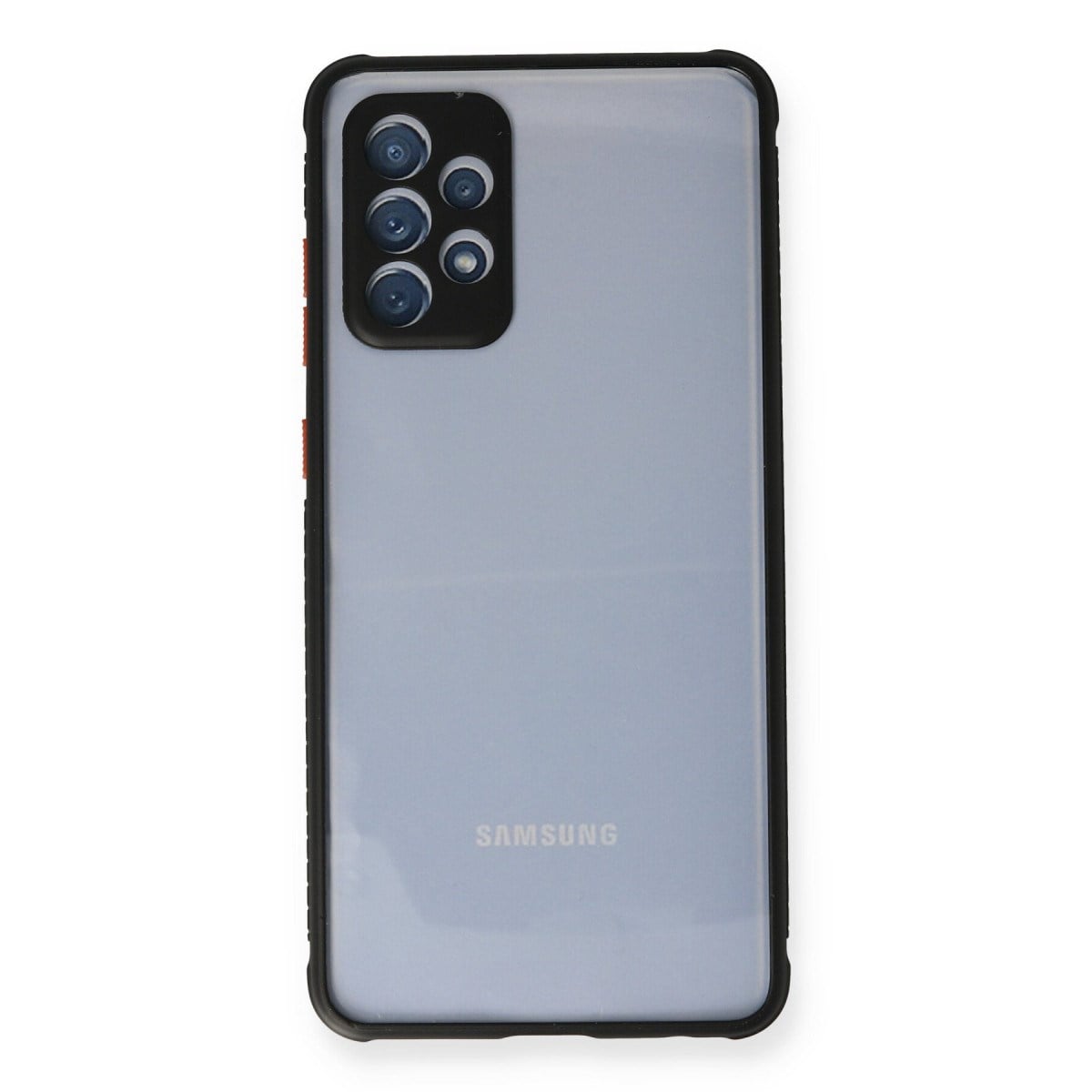 Galaxy A72 Kılıf Miami Şeffaf Silikon - Siyah