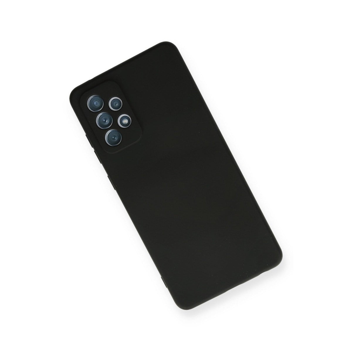 Galaxy A72 Kılıf Nano içi Kadife Silikon - Siyah