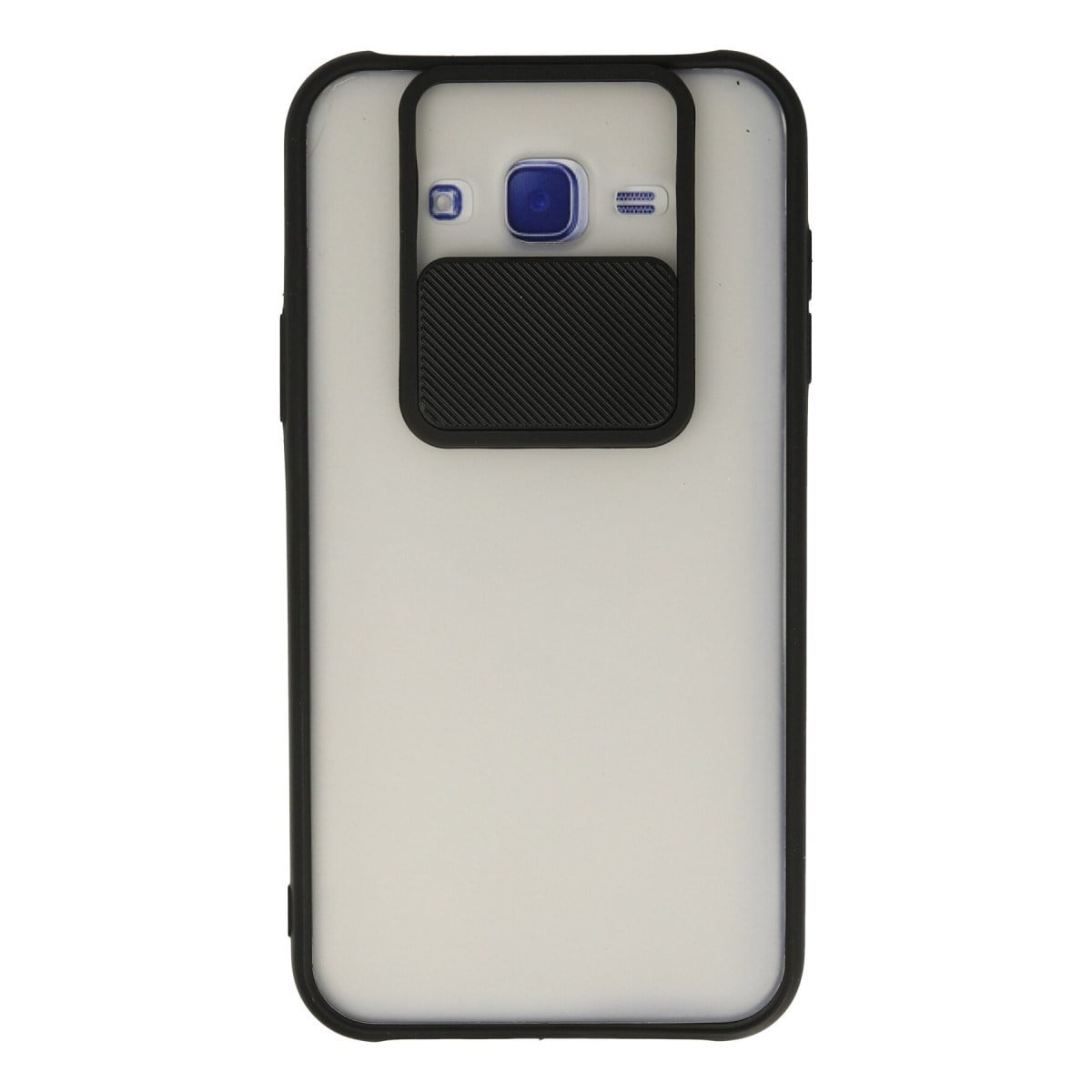 Galaxy J7 Kılıf Palm Buzlu Kamera Sürgülü Silikon - Siyah