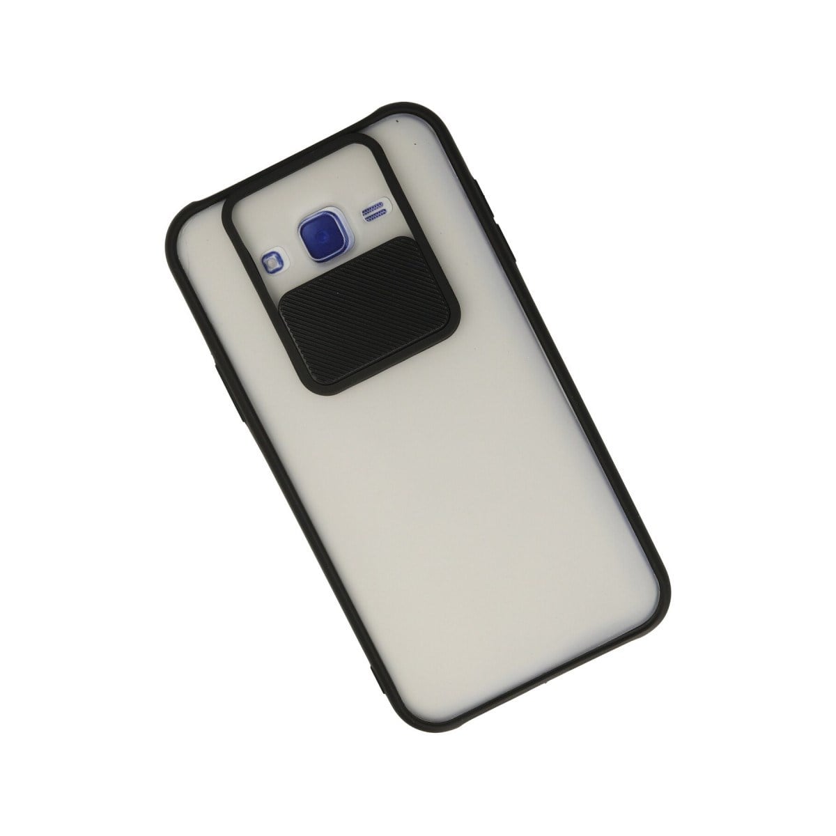 Galaxy J7 Kılıf Palm Buzlu Kamera Sürgülü Silikon - Siyah