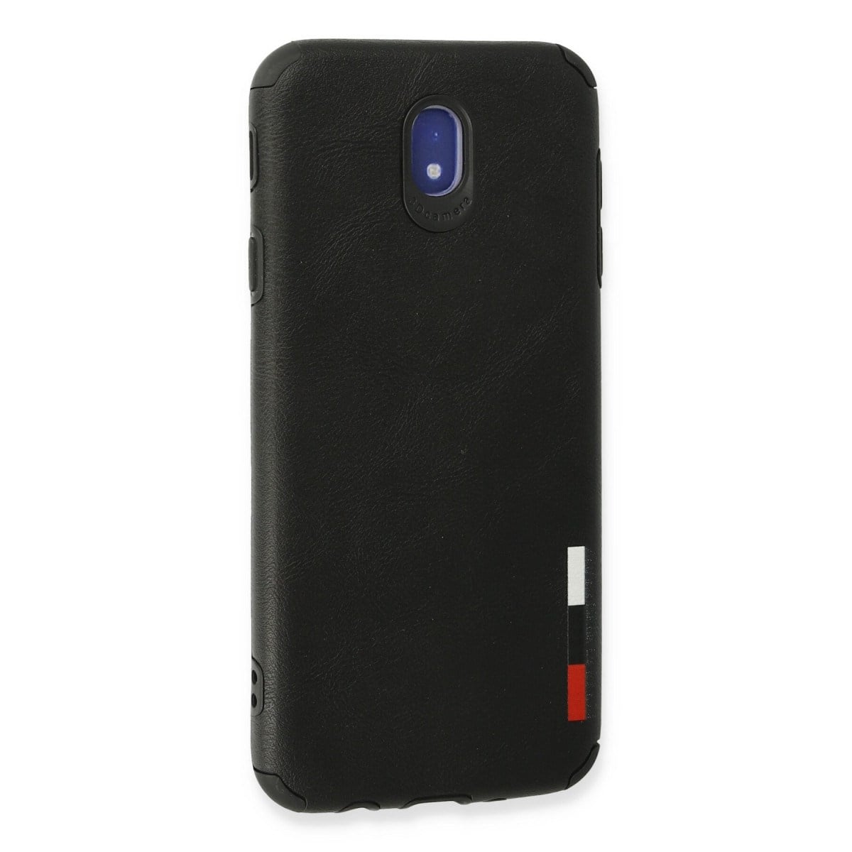 Galaxy J7 Pro / J730 Kılıf Loop Deri Silikon - Siyah